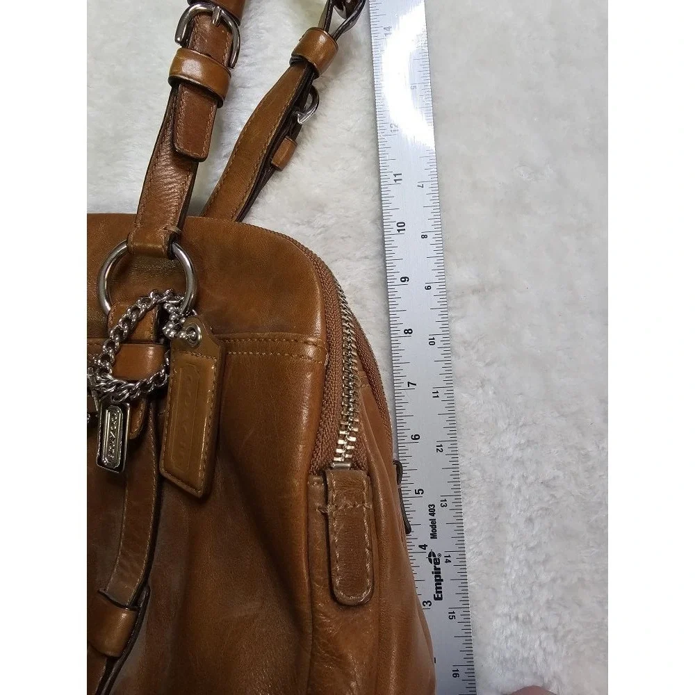Coach Bonnie 12695 Satchel British Tan Leather Shoulder Bag Y2K